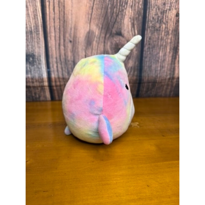 Squishmallows Navina the Narwhal 8" Plush Rainbow Tie Dye Toy