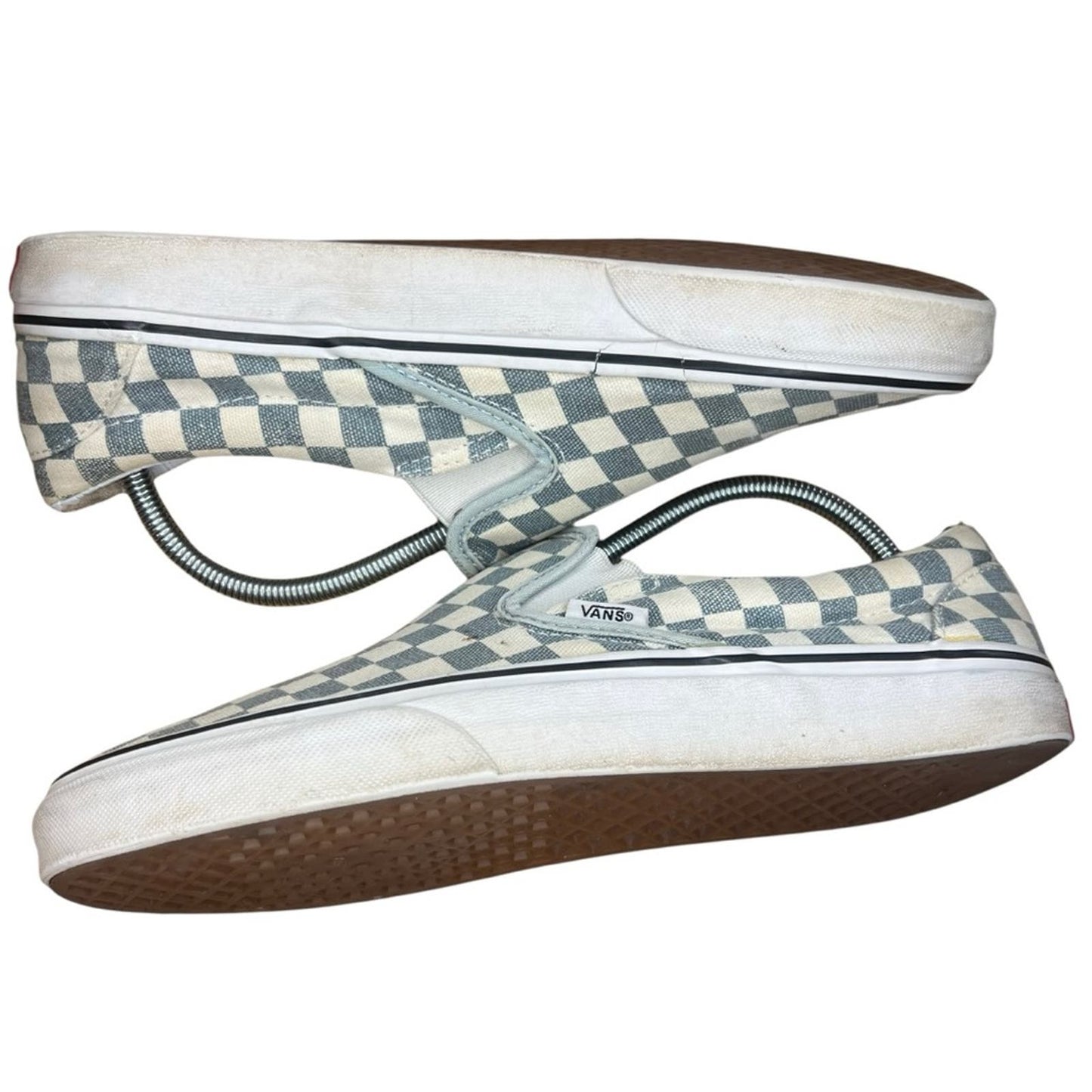 Vans Baby Blue/True White Checkerboard Slip-On Sneaker - Men's 9 / Women's 10.5