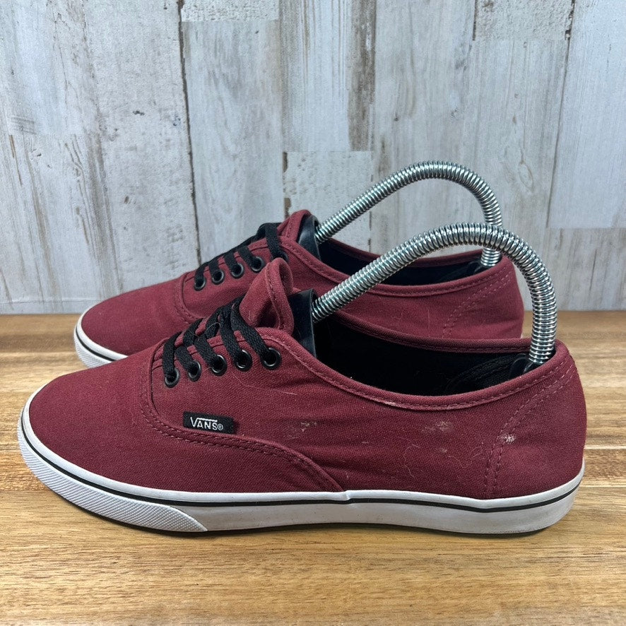 Vans Authentic Lo Pro Skate Sneakers Burgundy Unisex Size Men's 6 / Women's 7.5