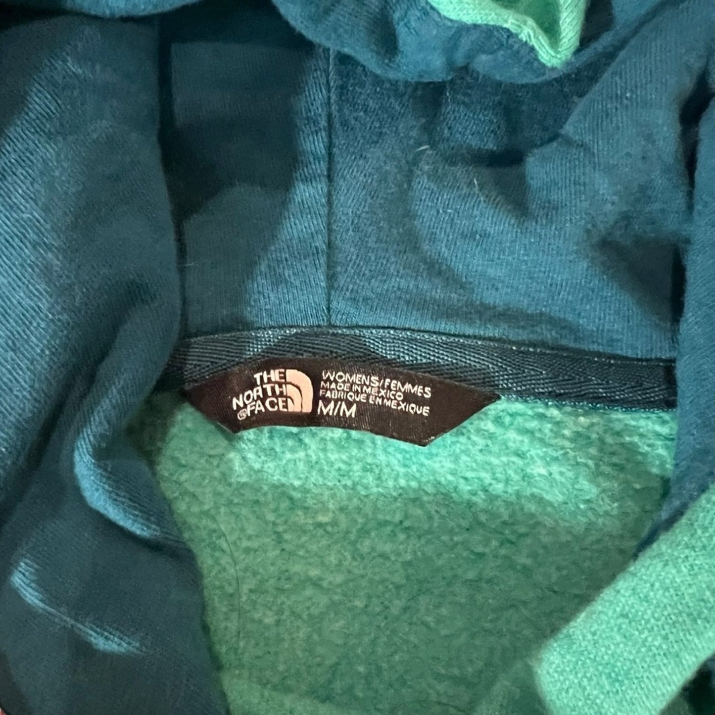 The North Face Hoodie Womens Size Medium Green Half Dome Logo Pullover