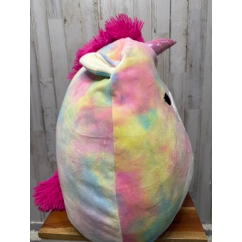Squishmallow 20" Esmeralda Tie Dye Rainbow Unicorn Plush Toy Large Soft Pillow