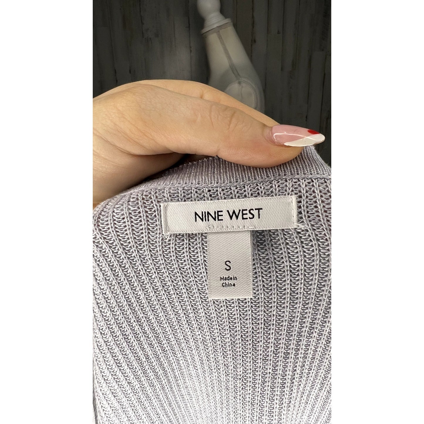 Nine West Women's Blue Long Sleeve Open Front Cardigan Size Small