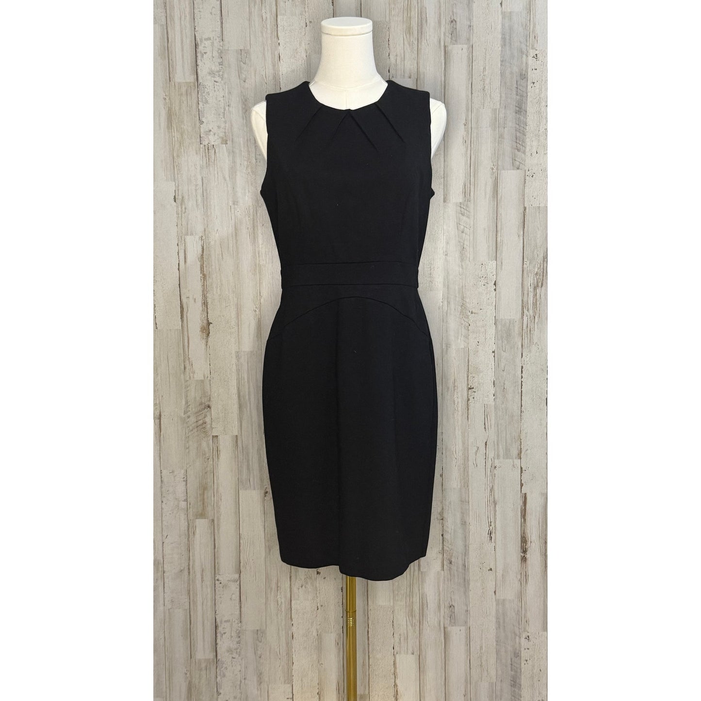 LOFT Petite Black Sleeveless Sheath Dress Size 6 Knee Length