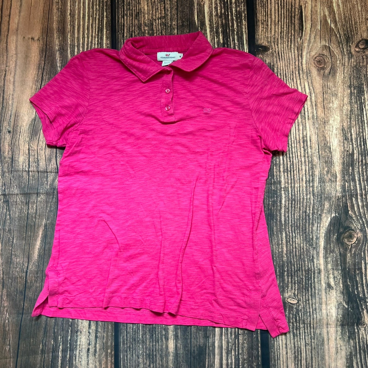 Vineyard Vines Women's  Medium Fuchsia Pink Short Sleeve Casual Polo Shirt