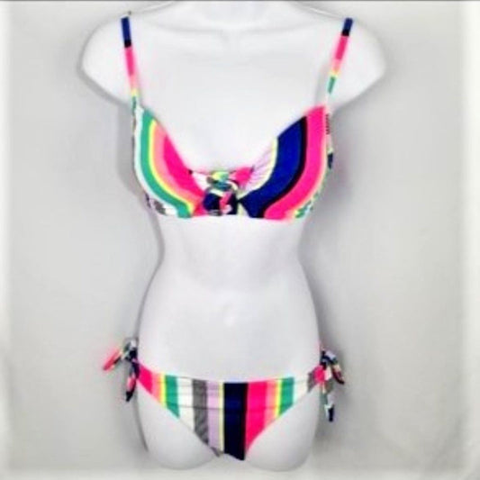 NoBo Neon Stripe Juniors Bikini L