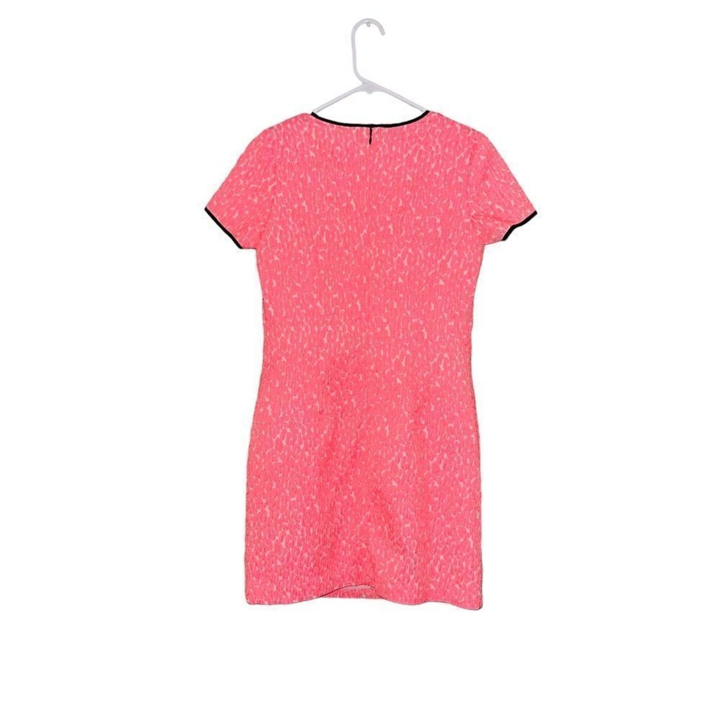 Banana Republic Dress Women's Size 4 Neon Pink Textured Sheath Knee Length