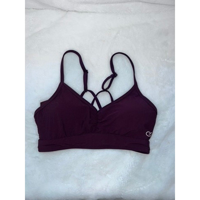 NWOT Calia Women's Purple Sports Bra Size Small Criss-Cross Front Activewear