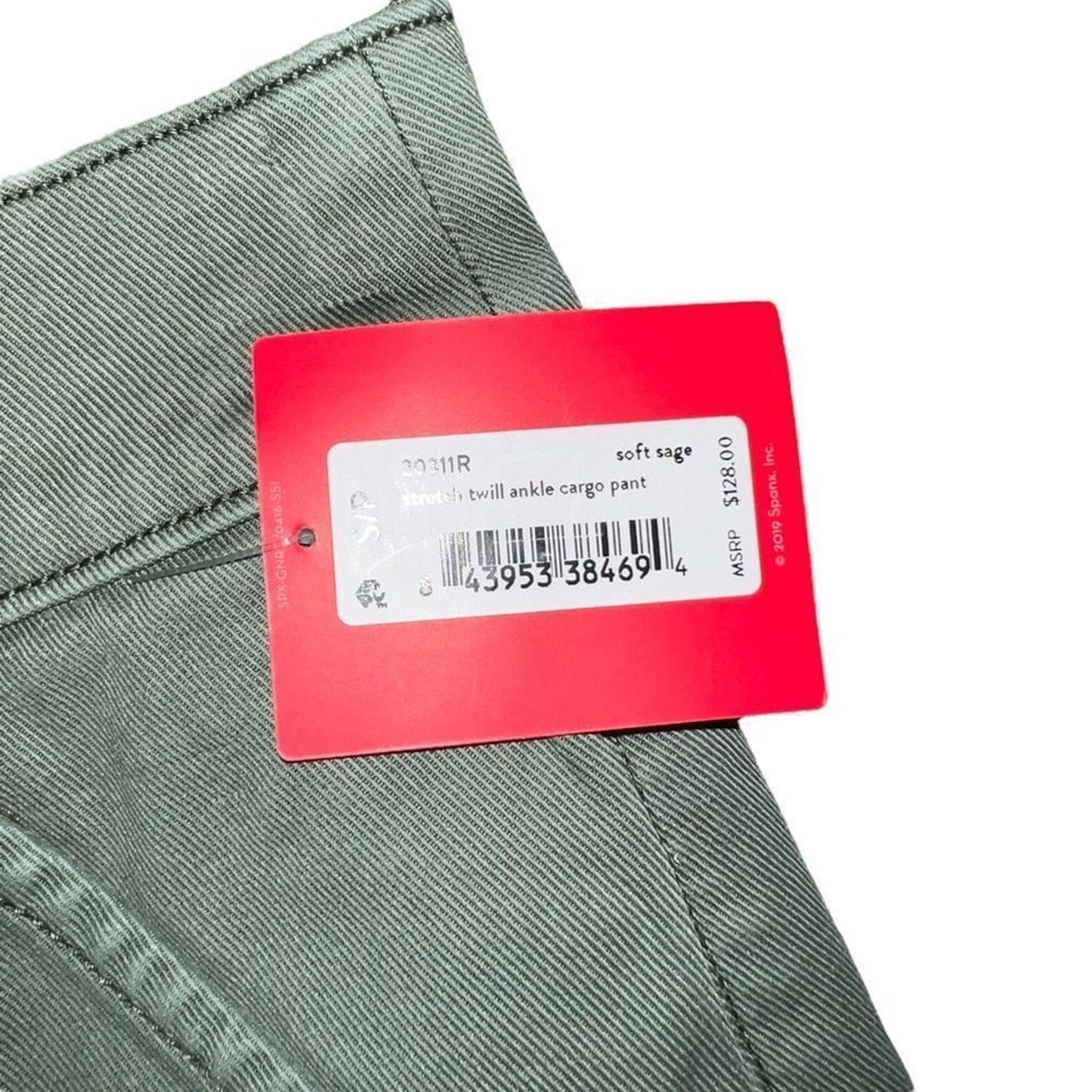 SPANX Cargo Pants Womens Small Green Utility Stretch Multi-Pocket Slim