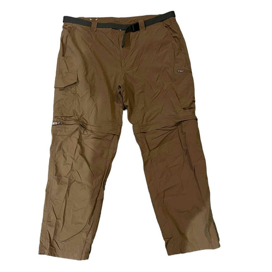 Columbia Men's Silver Ridge Brown Convertible Zip Off Cargo Pants Size 40x30