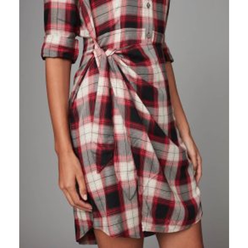 UNTUCKit Women's Plaid Wrap Dress Size 8 Knee Length Casual Fall