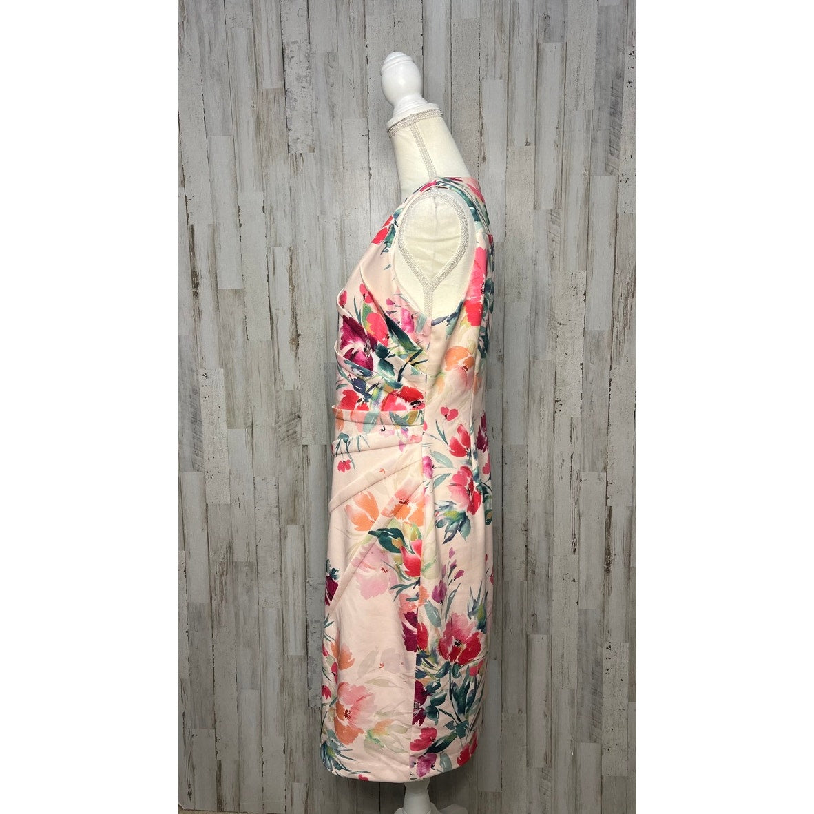 Calvin Klein Women's Floral Sheath Dress Size 12 Knee Length Formal