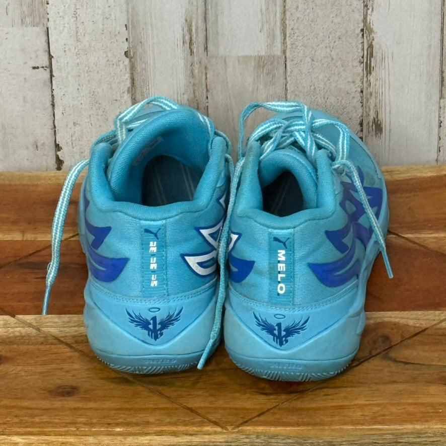 PUMA LaMelo Ball MB.02 Youth Basketball Shoes Blue High Top Size 6