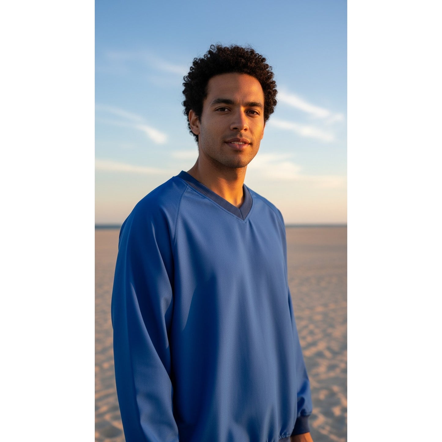 Consensus Golf Windshirt Pullover Men's XL Blue V-Neck Lightweight Golf