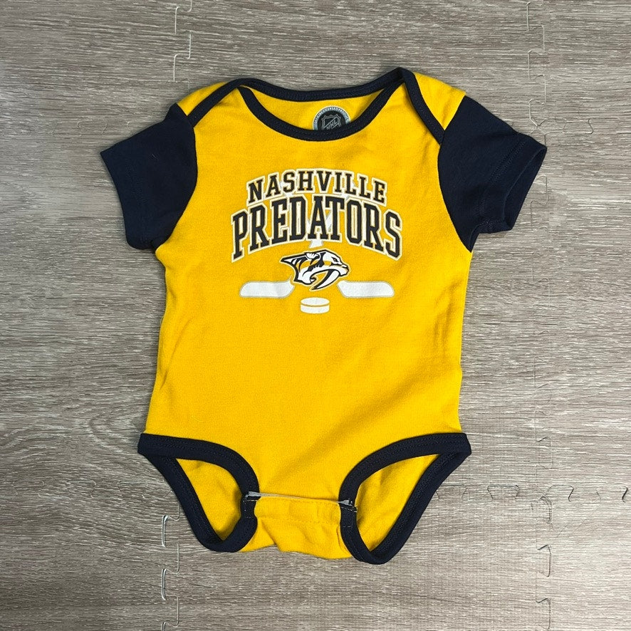 NWT Nashville Predators Baby 0-3 Months 3-Piece Bodysuit Set Multicolor