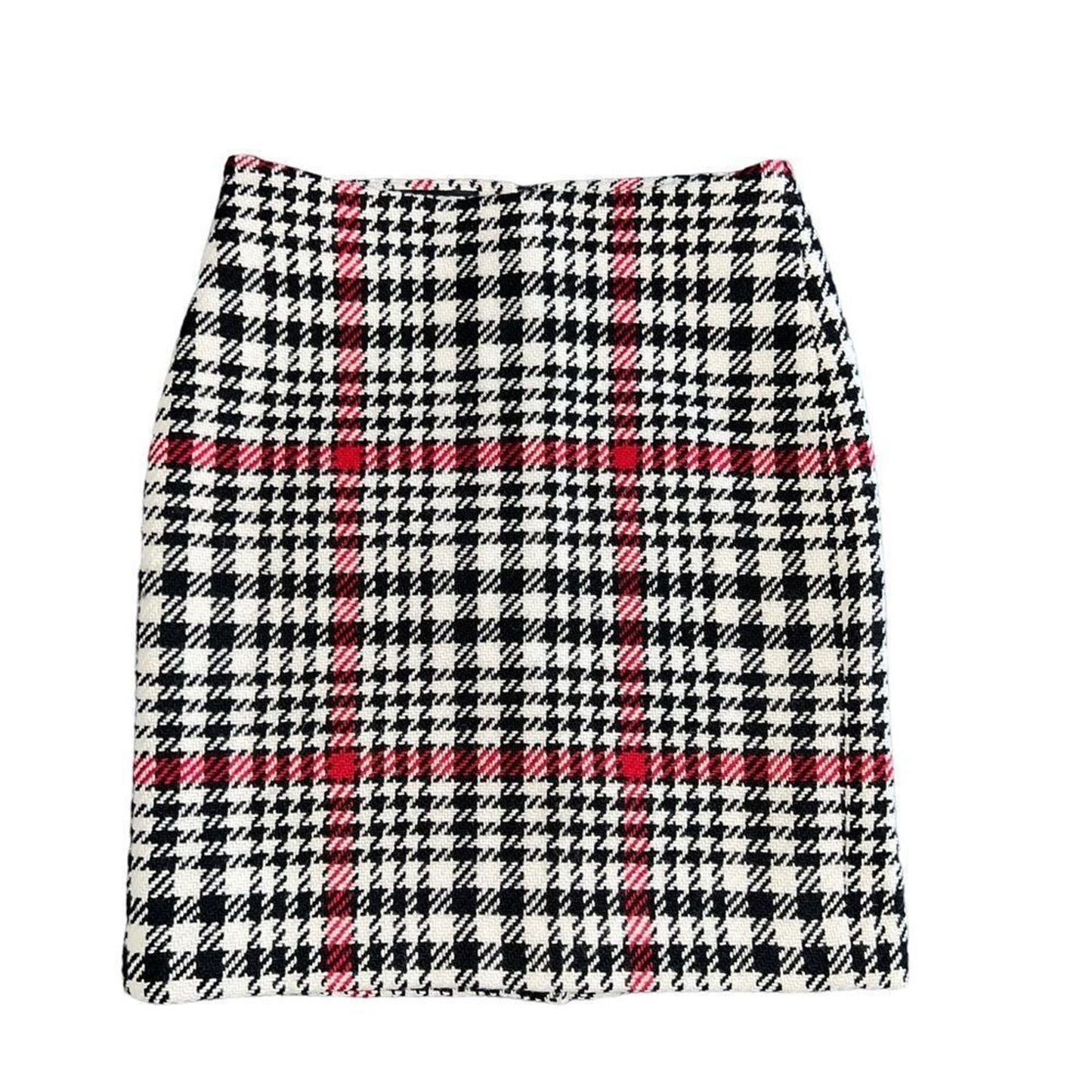 Talbots Plaid Wool Pencil Skirt Size 2