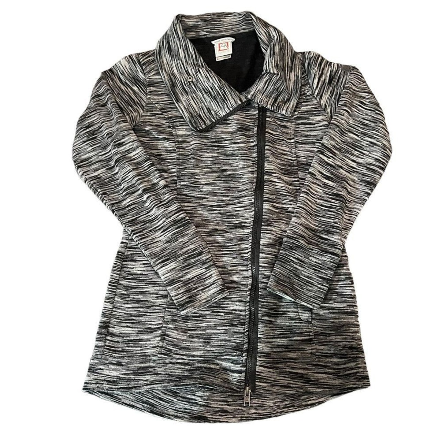 Avalanche Jacket Womens Size Small Gray Space Dye Full Zip Mock Neck