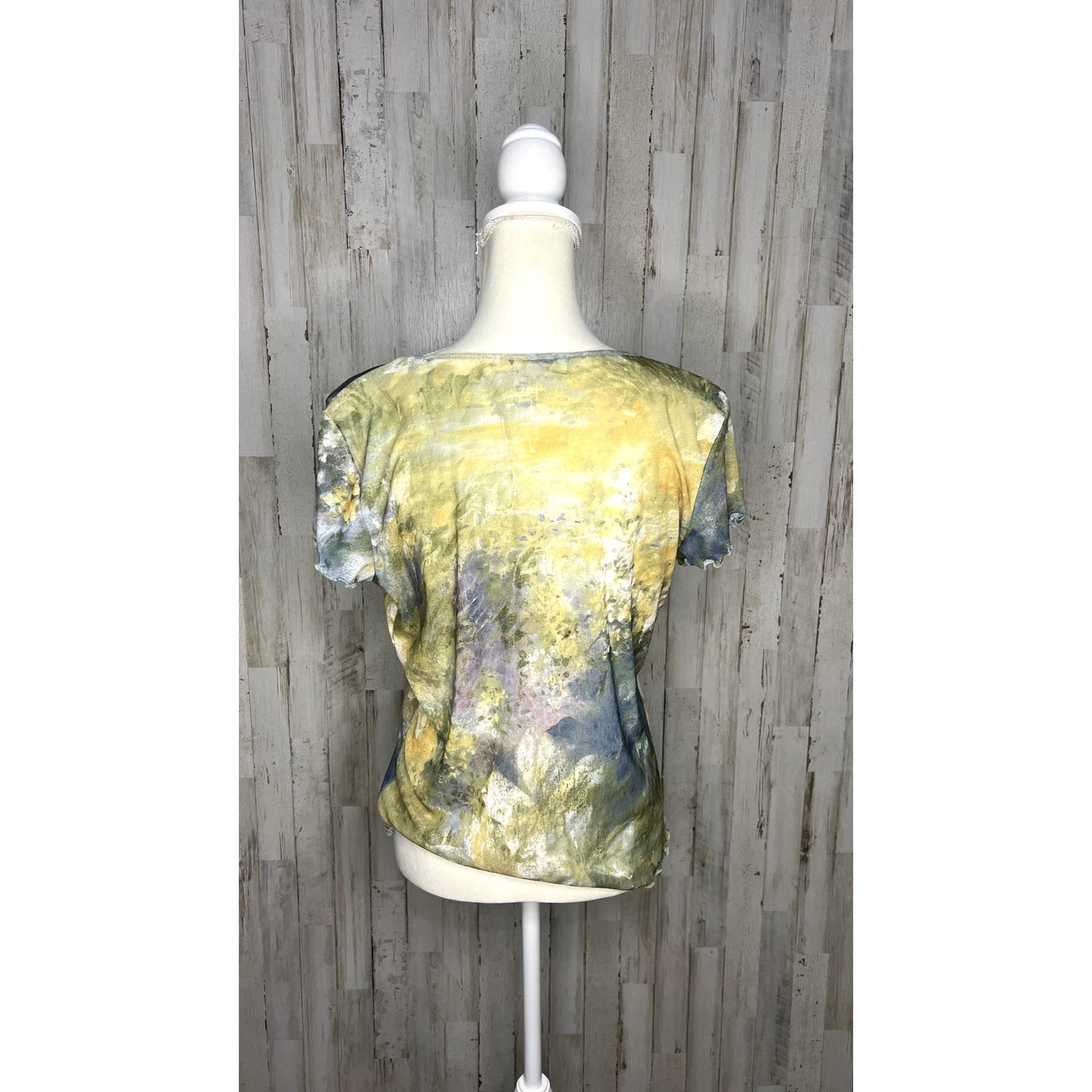 Josephine Chaus Sport Women's Floral Print Short Sleeve T-Shirt Size Medium