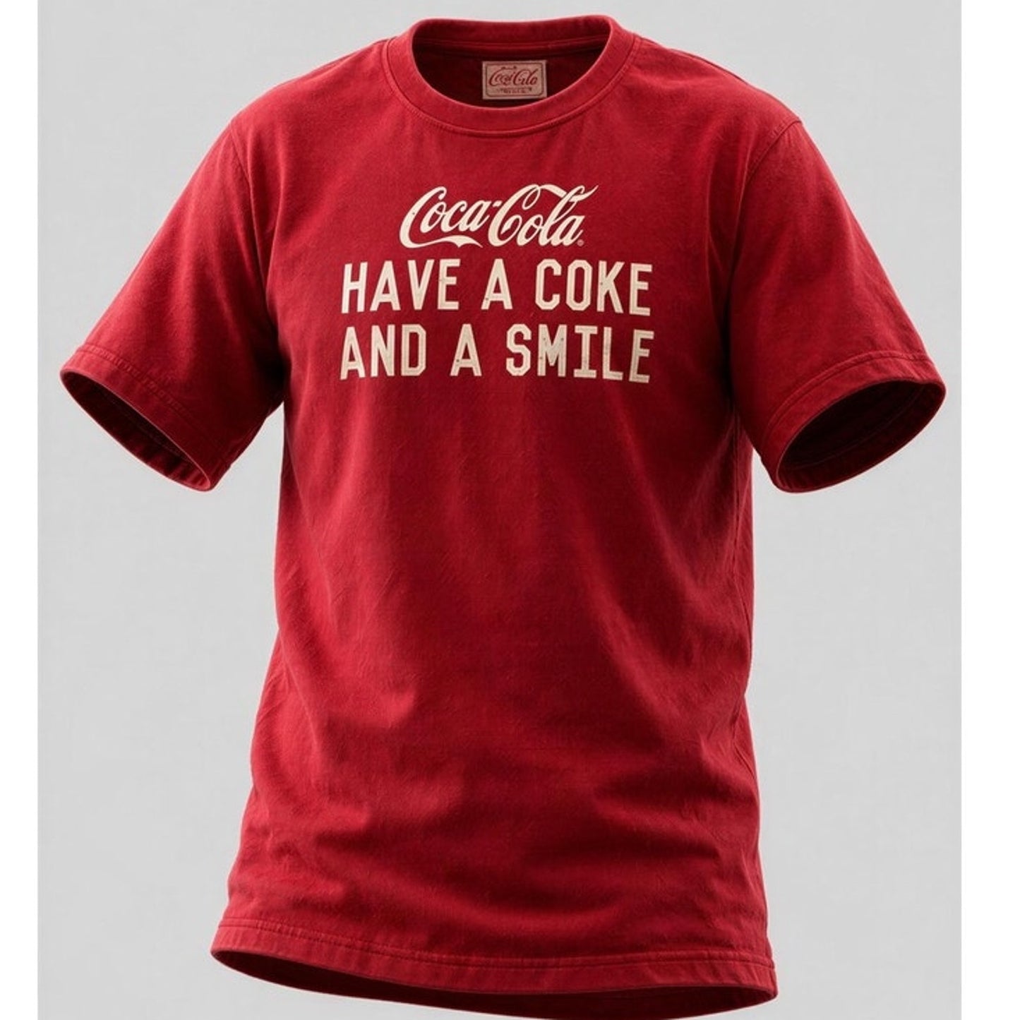 Coca-Cola T-Shirt Mens XL Red Graphic Logo Slogan Have a Coke and a Smile