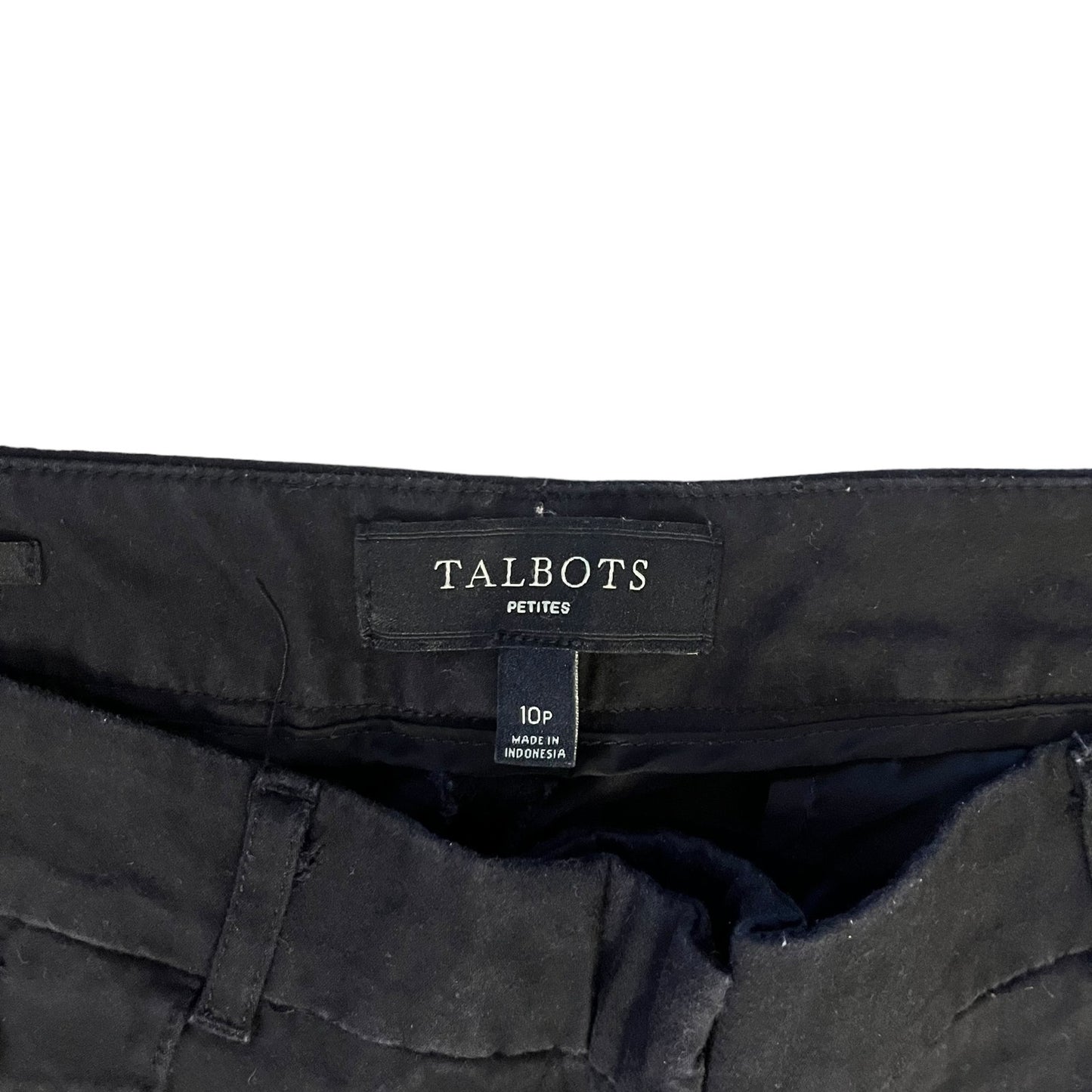 Talbots Petite Women's Size 10 Black Bootcut Chino Office Wear Pants