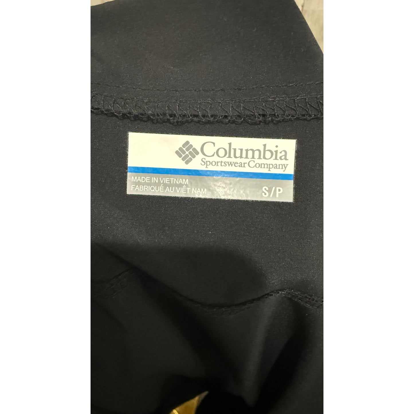 Columbia PFG Jacket Womens Petite Small Black Open Front Wrap Tie Waist 3/4