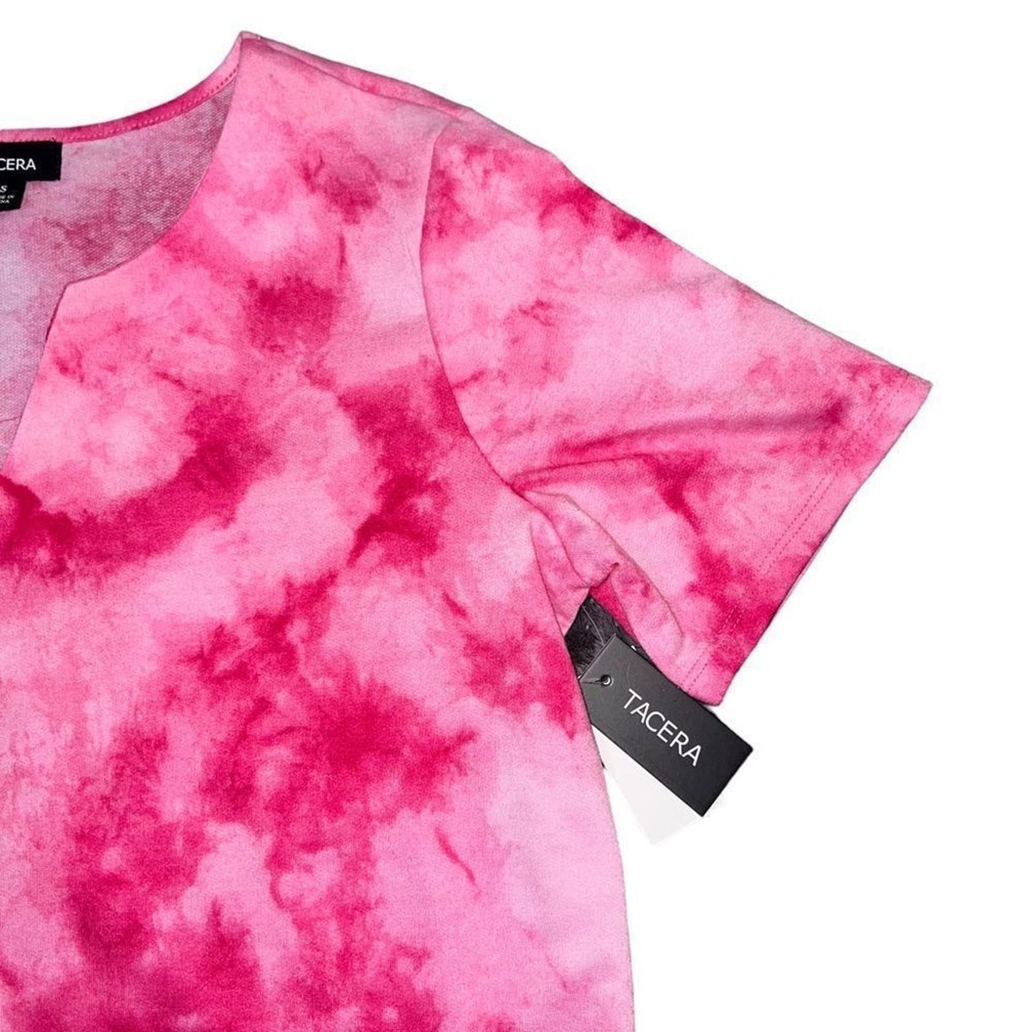 NWT Tacera Size Small Pink Tie Dye Shirt