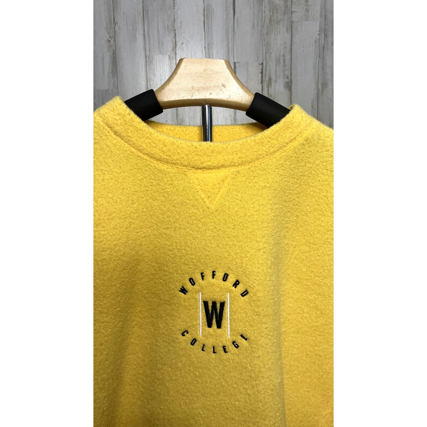 Vintage Wofford College Yellow Sweatshirt Unisex Large Pullover Crew Neck