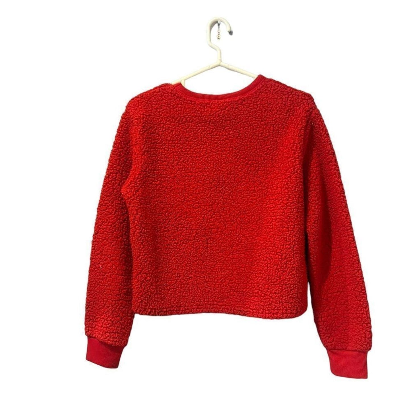 Disney Women's Sequin Mickey Mouse Nubby Fleece Sweatshirt Size Small