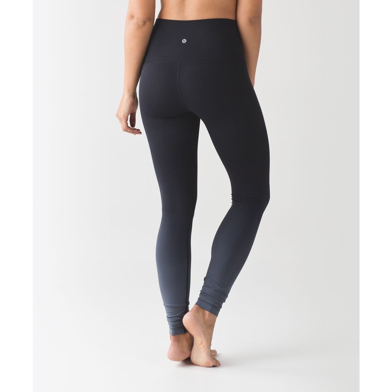 Lululemon Wunder Under High-Rise Black/Grey Ombre Leggings Women's Size 4