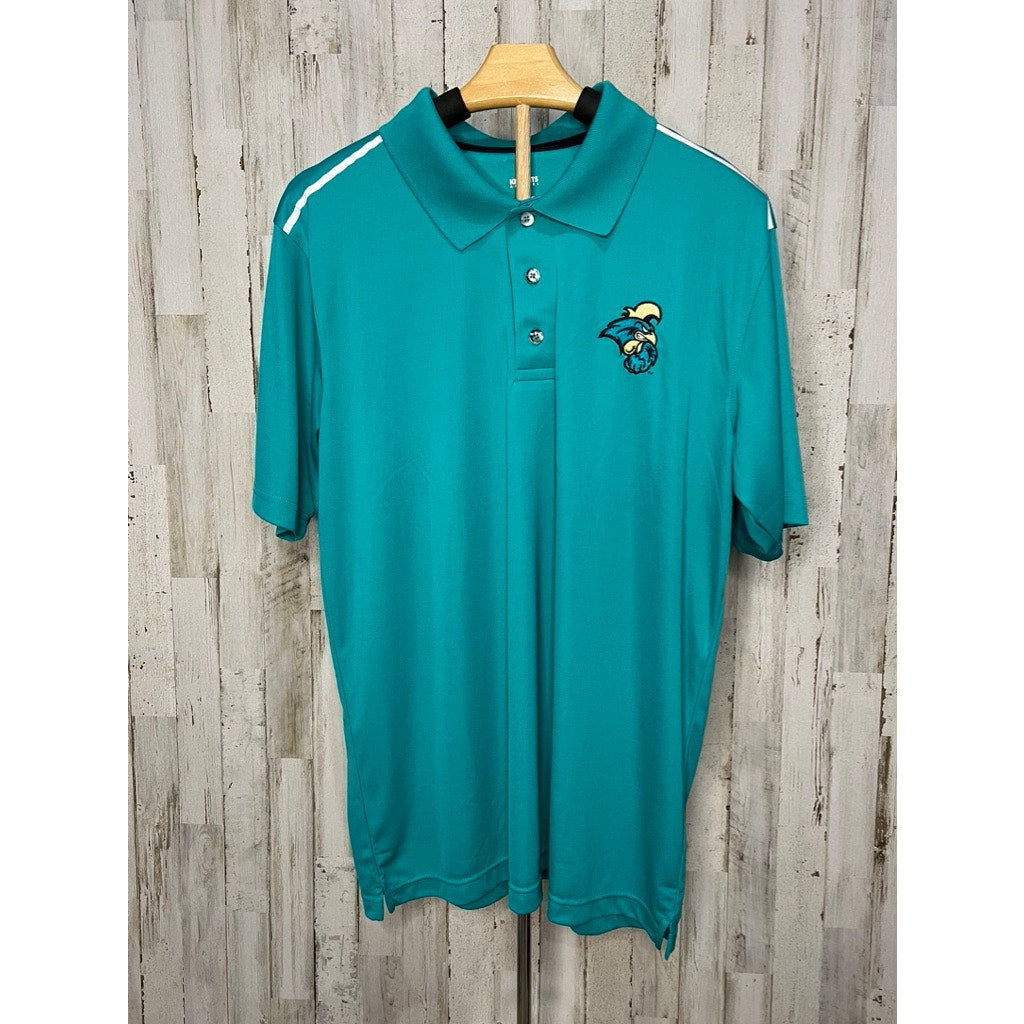 NWT Knights Apparel Men's Large Coastal Carolina Teal Polo Golf Shirt