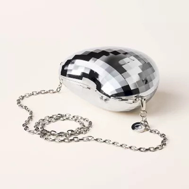 NWT Kate Spade X Target Silver Heart Crossbody Bag with Detachable Strap