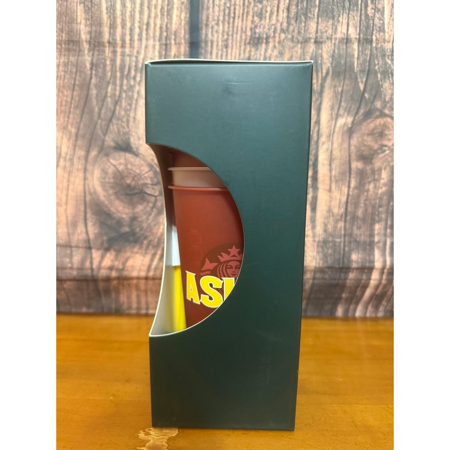 NEW IN BOX Starbucks ASU Campus Collection Reusable Cold Cups Set of 5 w/ Straws