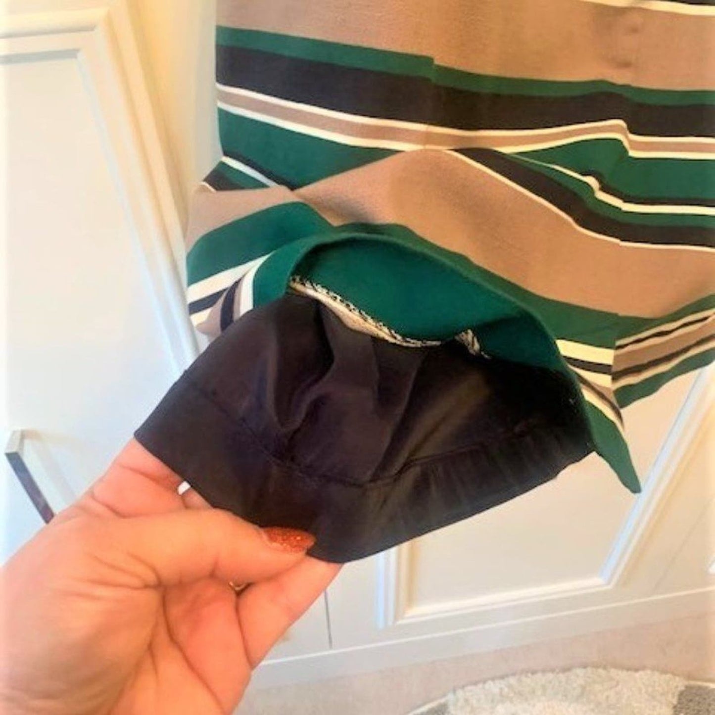 Talbots VIBRANT striped pencil skirt 16
