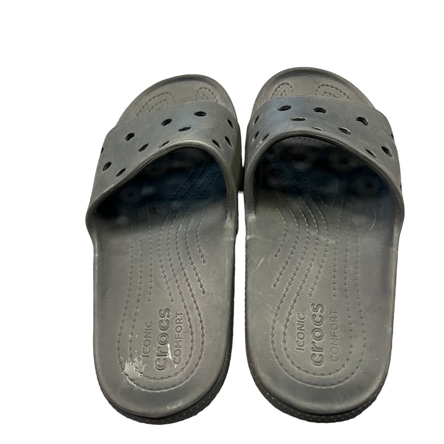 Crocs Classic Iconic Comfort Slide Sandal Black Beach Neutral Comfort Men's 12