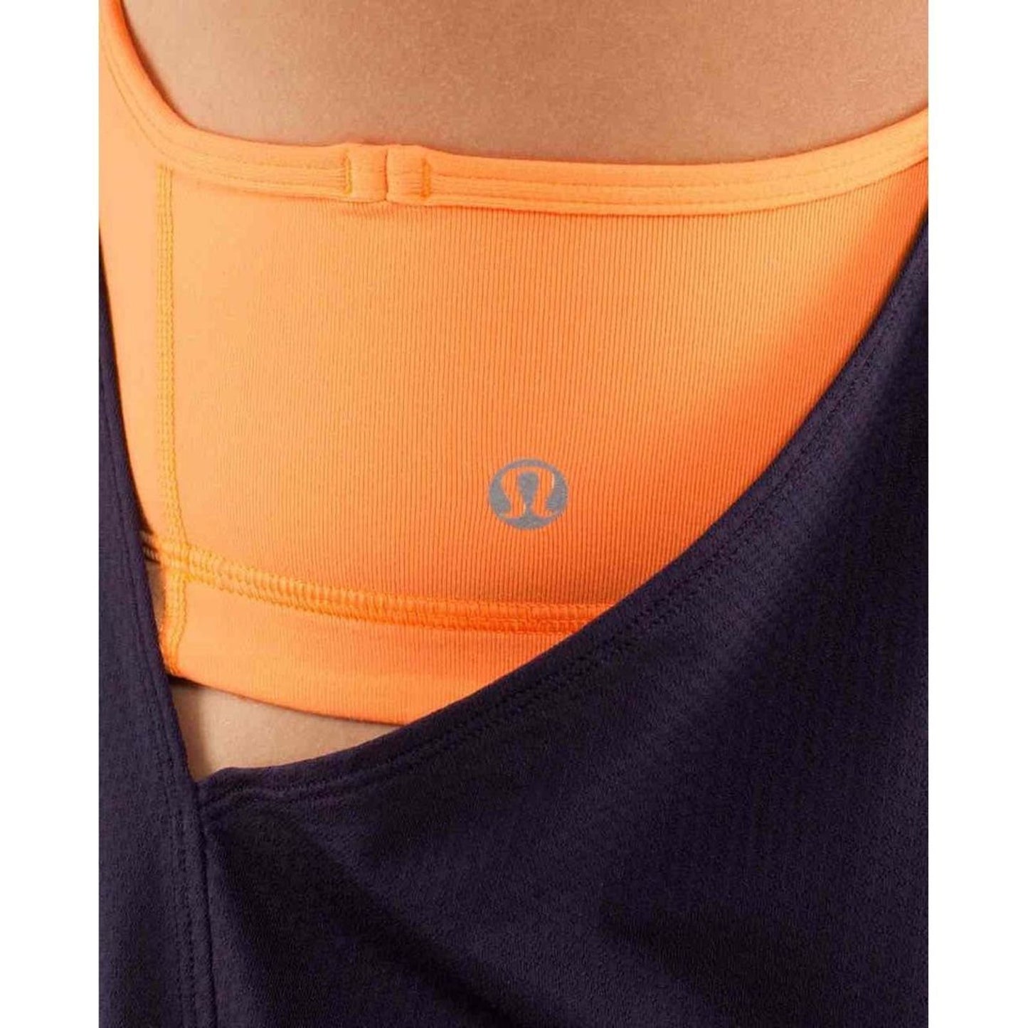 Lululemon Women's 4 No Limits Tank Top - Black Swan / Creamsicle Pop