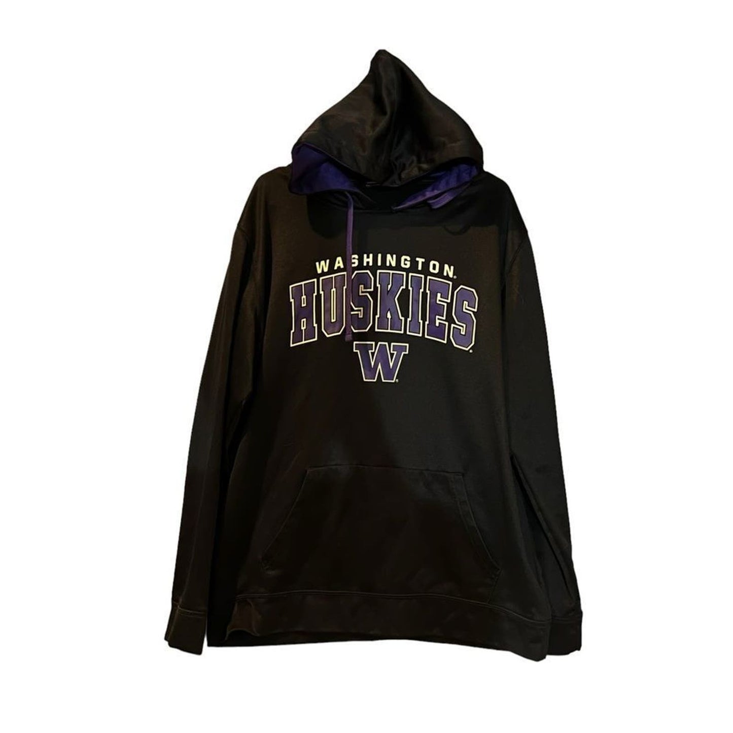 Men's Colosseum Black Washington Huskies Resistance Pullover Hoodie Size XL