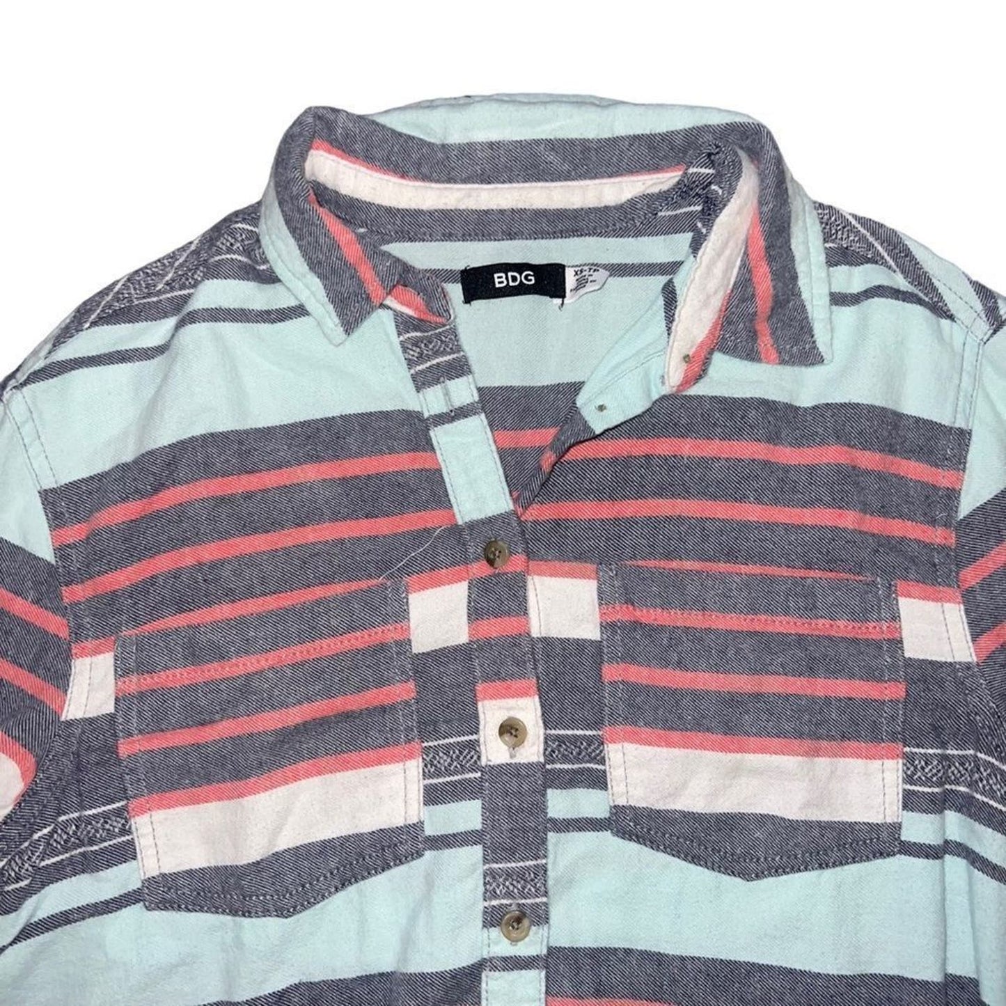 BDG Stripped Button-Down Shirt Size XS