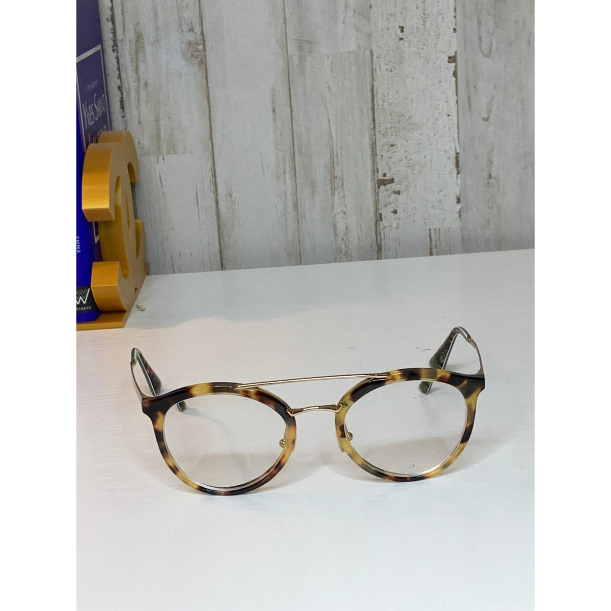 Prada Prescription VPR 15T Eyeglass Frames 52□21 140 Tortoise Gold Made In Italy
