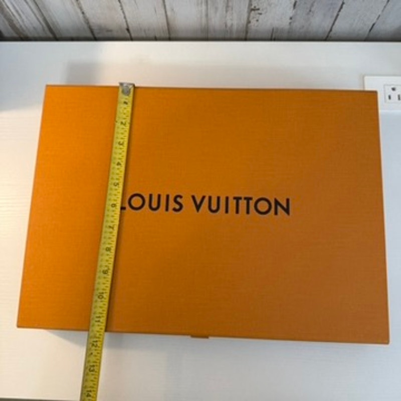 Louis Vuitton Empty Gift Box Large Orange Magnetic Book Style Monogram Tab