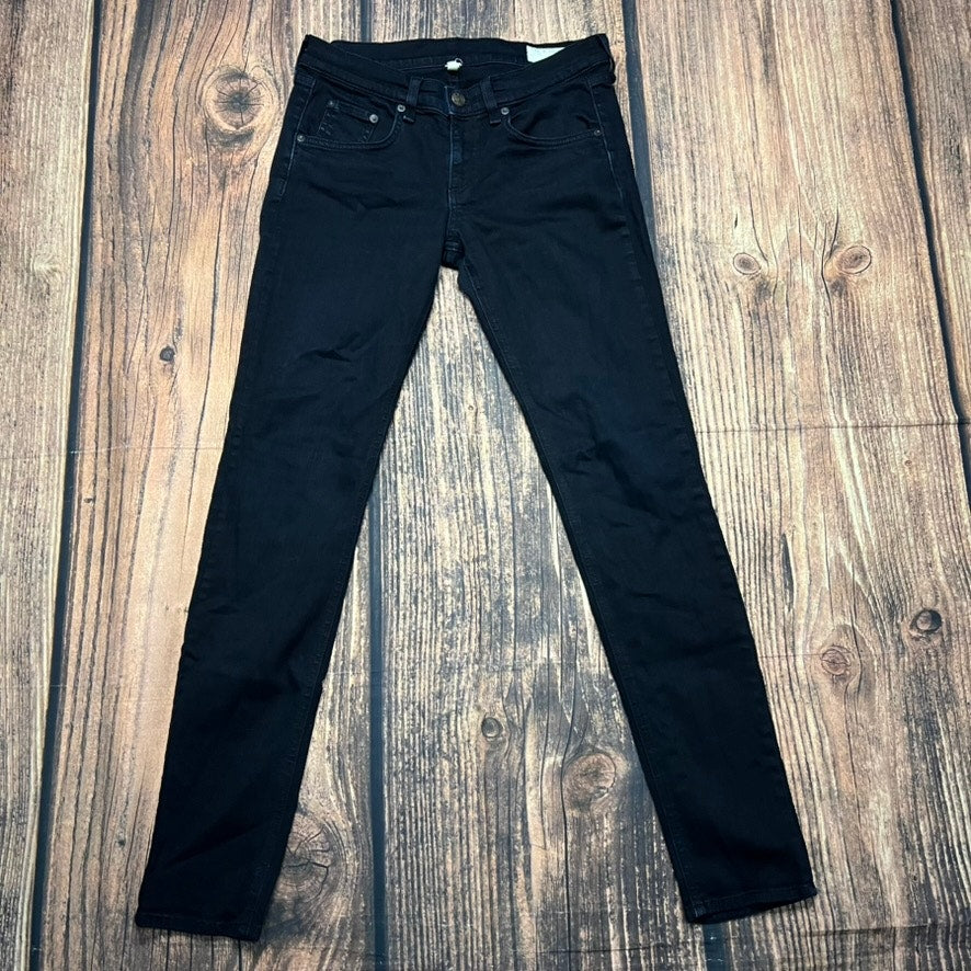 Rag & Bone Women's Skinny Jeans Size 26 Black Stretch Denim 5-Pocket