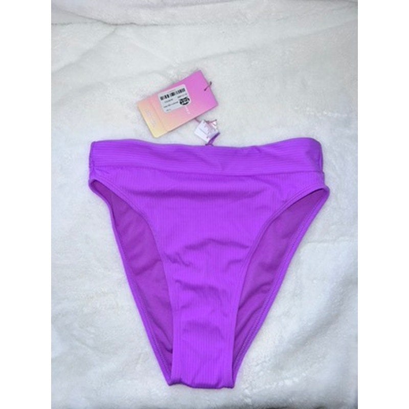 NWT Stoney Clover Lane Women's High-Waist Bikini Bottom Purple Size Small