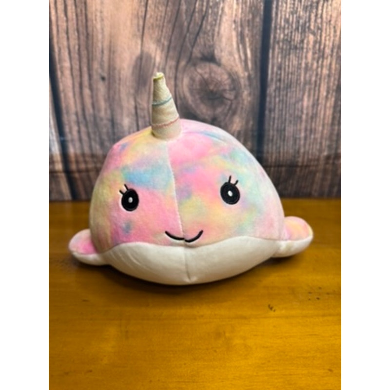 Squishmallows 8" Natalie Tie Dye Narwhal Plush Toy Multicolor