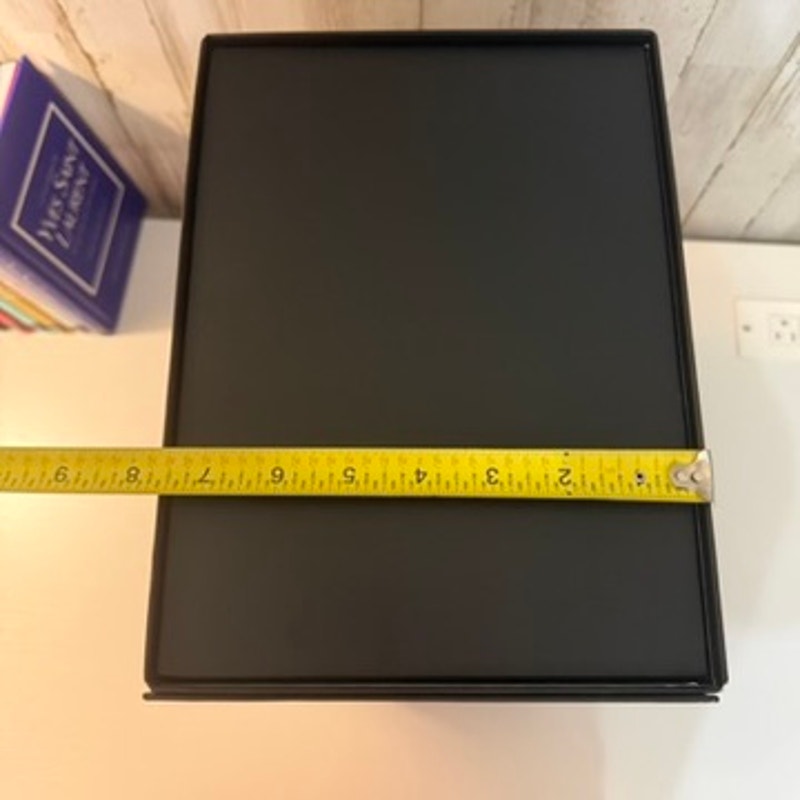 Versace Matte Black Magnetic Gift Storage Box Silver Medusa Log DAMAGED
