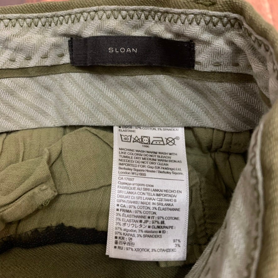 Banana Republic Sloan Chino Pants Womens Size 4 Olive Green