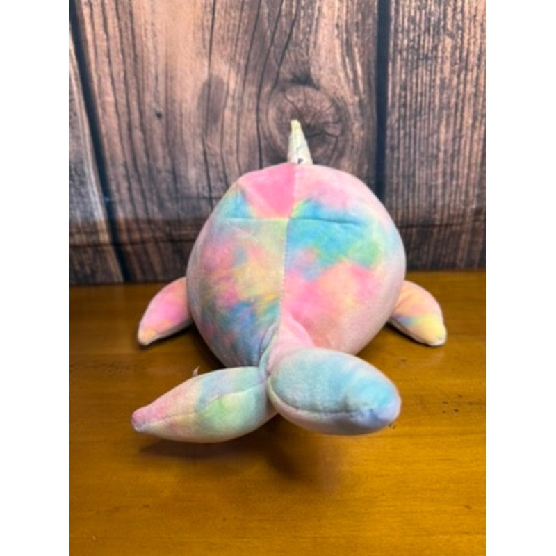 Squishmallows 8" Natalie Tie Dye Narwhal Plush Toy Multicolor