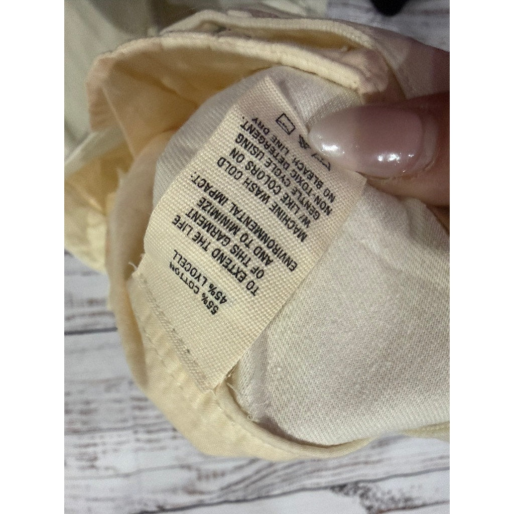 NWT Alex Mill Women's Dress Pants Size 2 Beige Double Pleat Twill Straight Leg