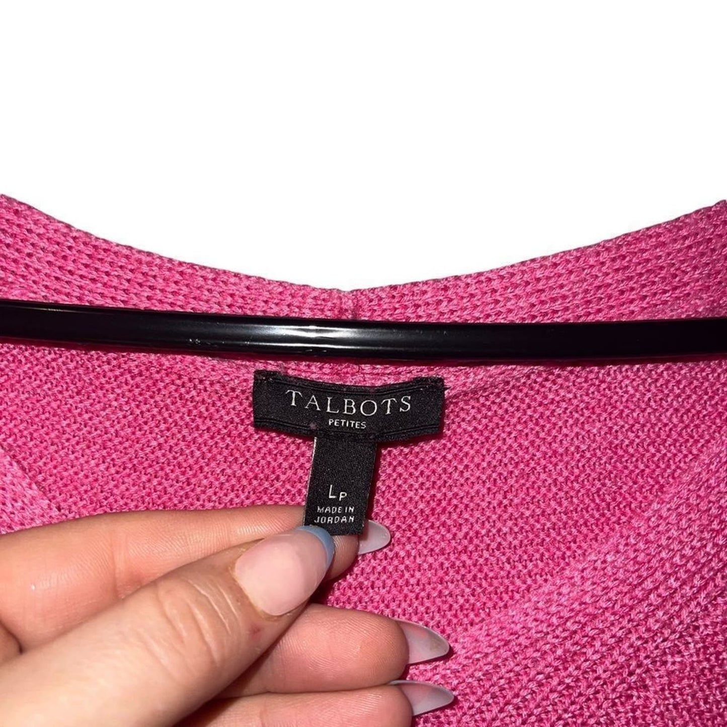 Talbots Pink V-Neck Sweater Size Large