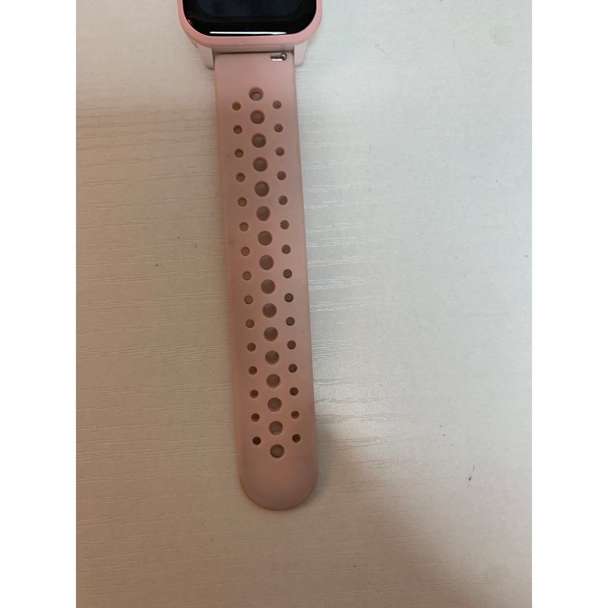 Womens Pink Smart Watch Square Fitness Tracker Heart Rate Sport Band Not Tested