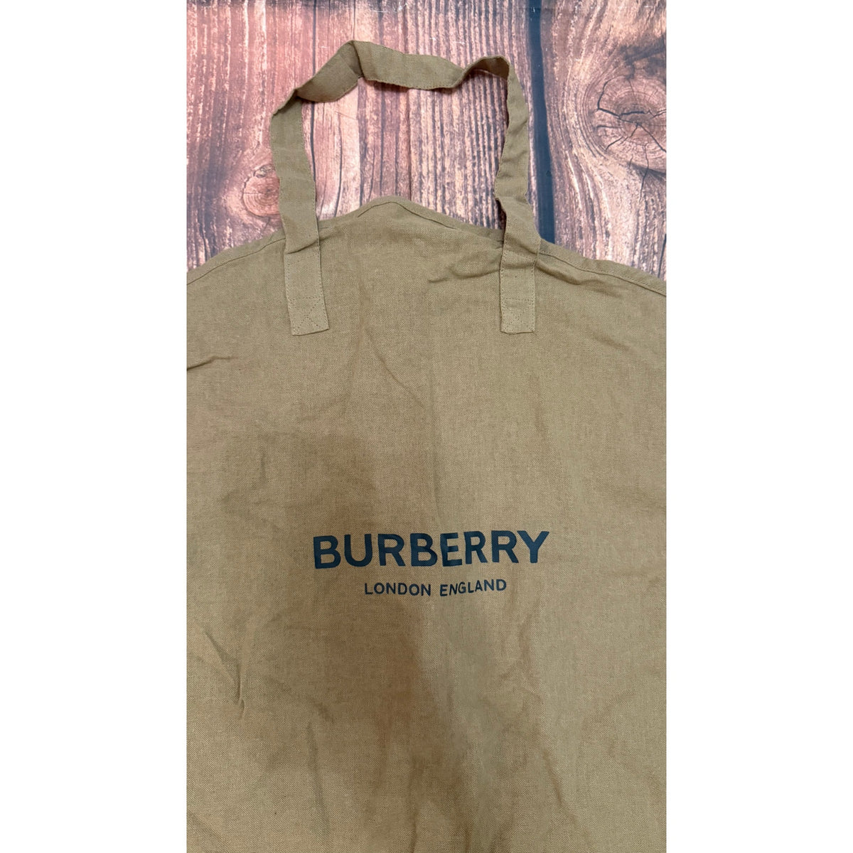 Burberry London England Garment Bag Suit Cover Tan/Khaki Zip Travel 39x24