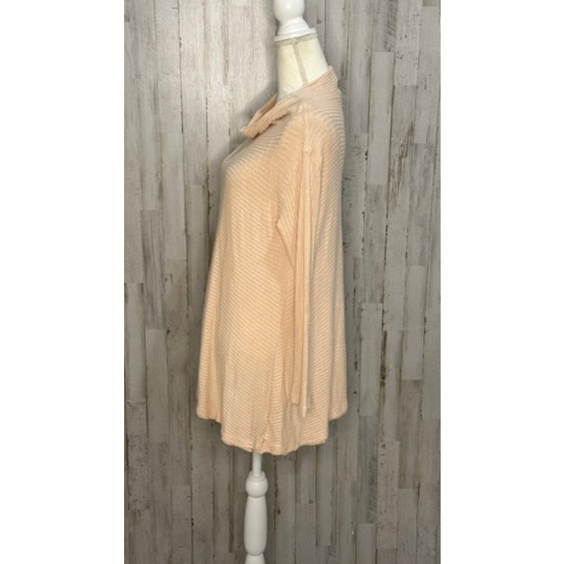 We The Free Women's Peach Ribbed Long Sleeve Tunic Sweater Top Medium
