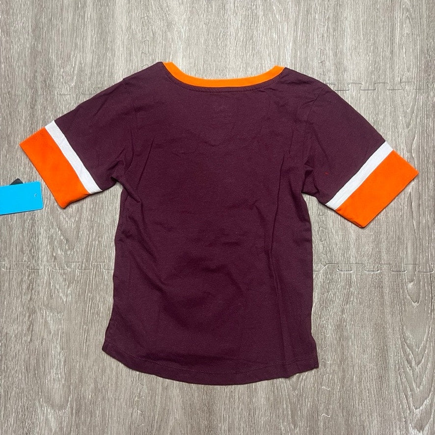 NWT Virginia Tech Hokies Youth XS V-Neck Short Sleeve T-Shirt